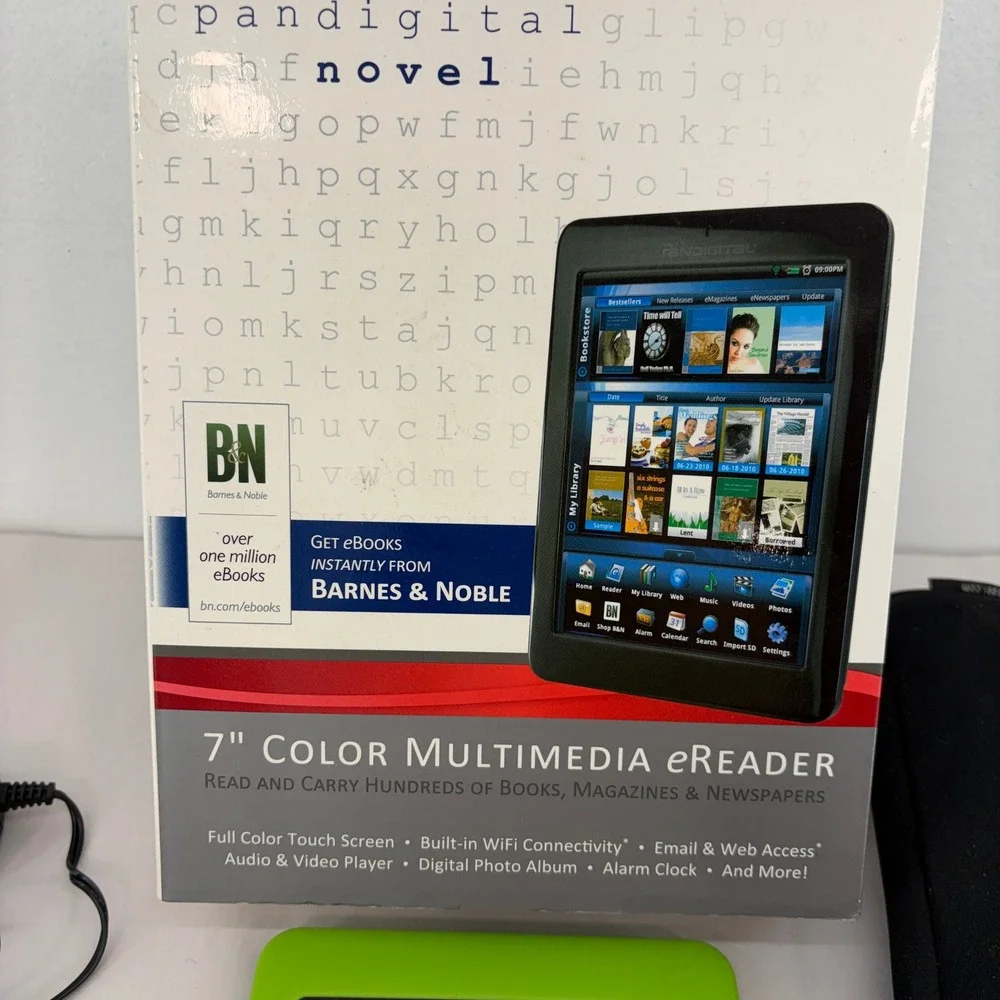 Pandigital Novel 7 Color Multimedia eReader Android WiFi Tablet BN WORKING Case